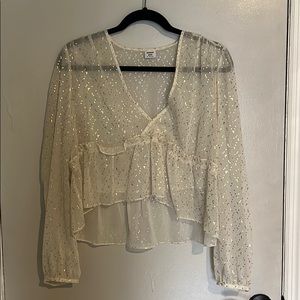 Sheer gold top
